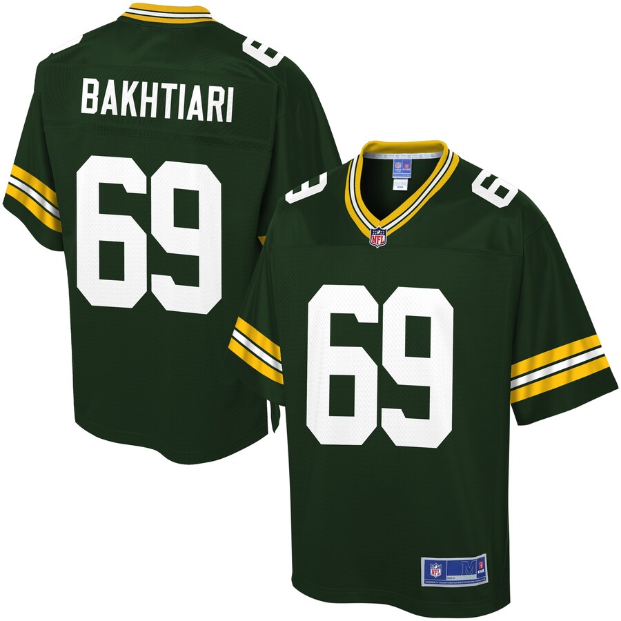 Green Bay Packers David Bakhtiari Pro Line Team Color Green Football Jersey product image
