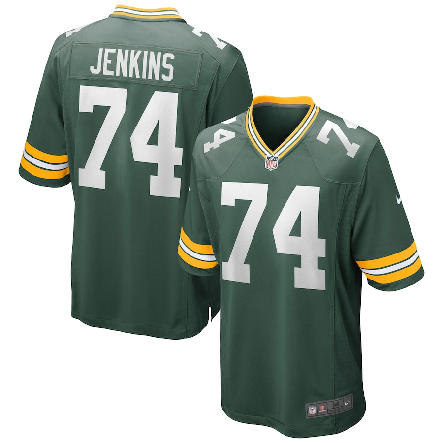 Green Bay Packers Elgton Jenkins Game Green Football Jersey product image