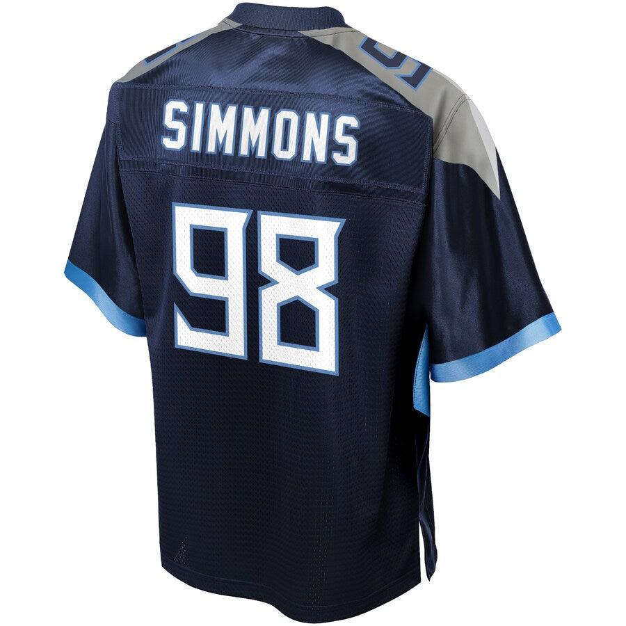 Tennessee Titans Jeffery Simmons Pro Line Big & Tall Navy Football Jersey product image