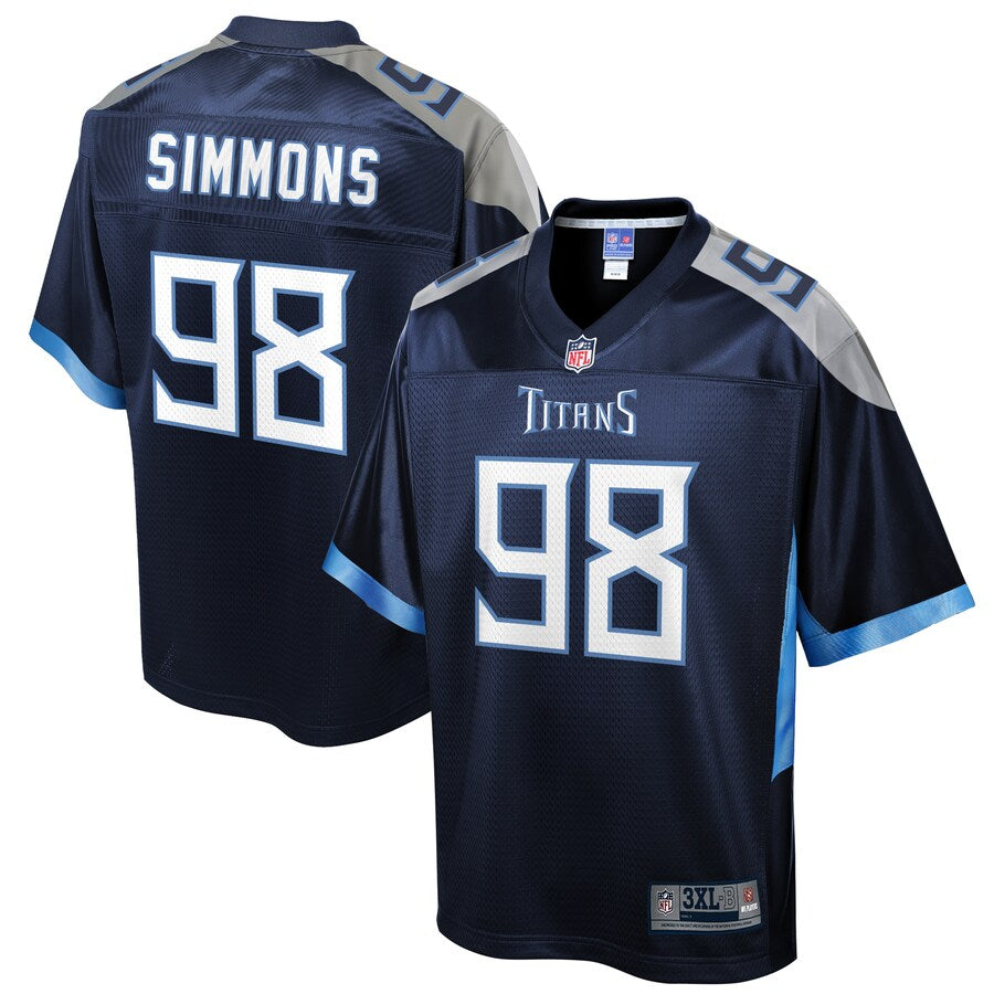 Tennessee Titans Jeffery Simmons Pro Line Big & Tall Navy Football Jersey product image