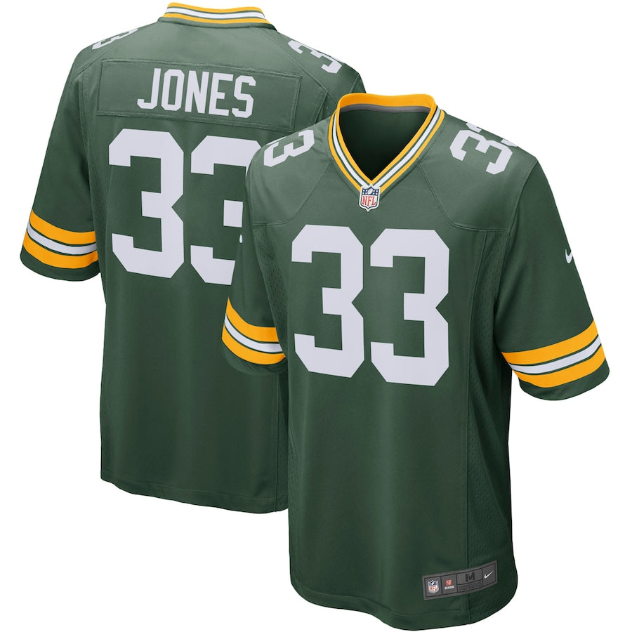 Green Bay Packers Aaron Jones Game Green Football Jersey product image