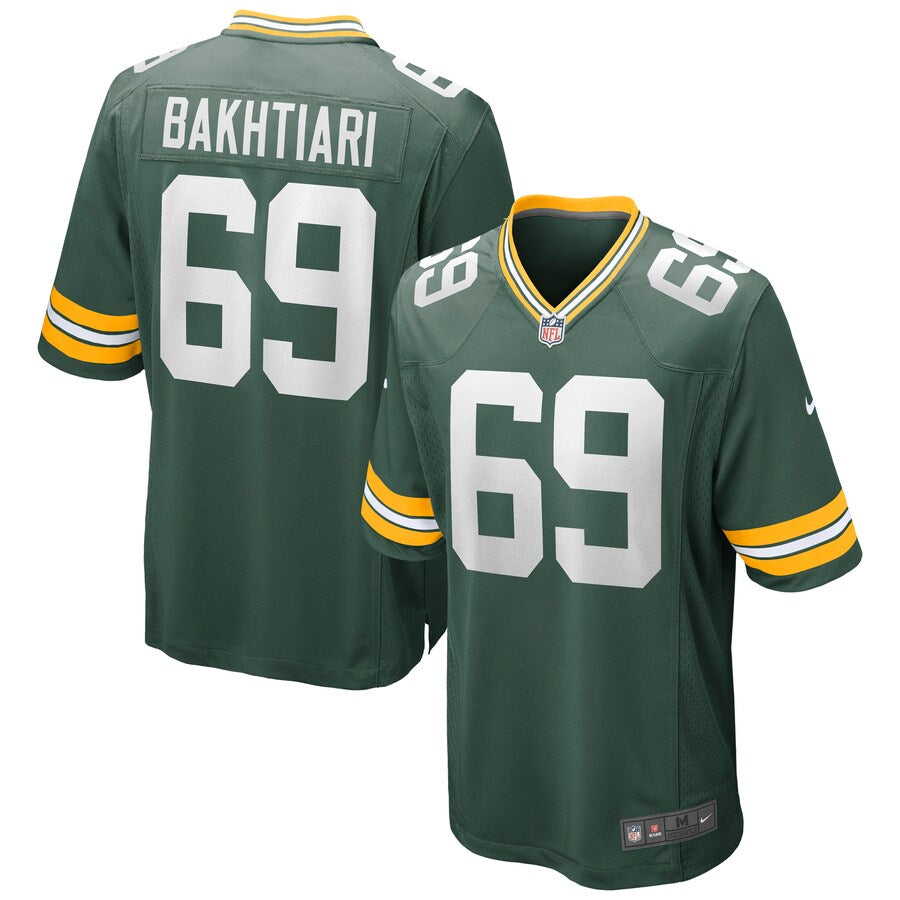 Green Bay Packers David Bakhtiari Game Green Football Jersey product image