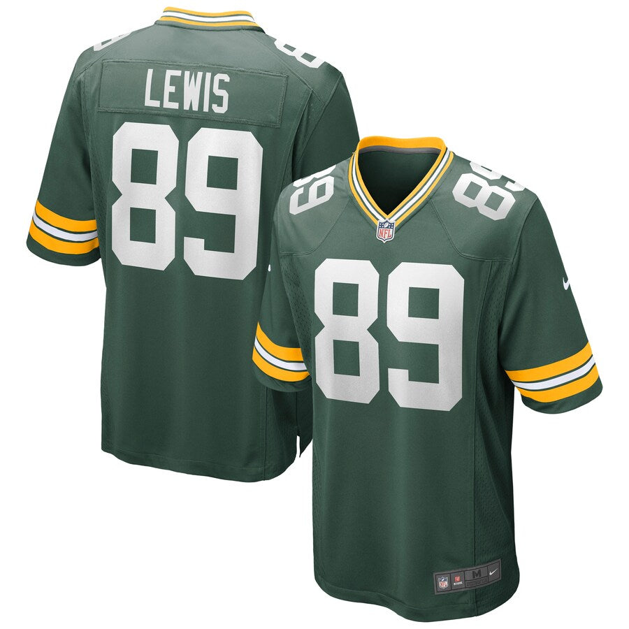 Green Bay Packers Marcedes Lewis Game Green Football Jersey product image