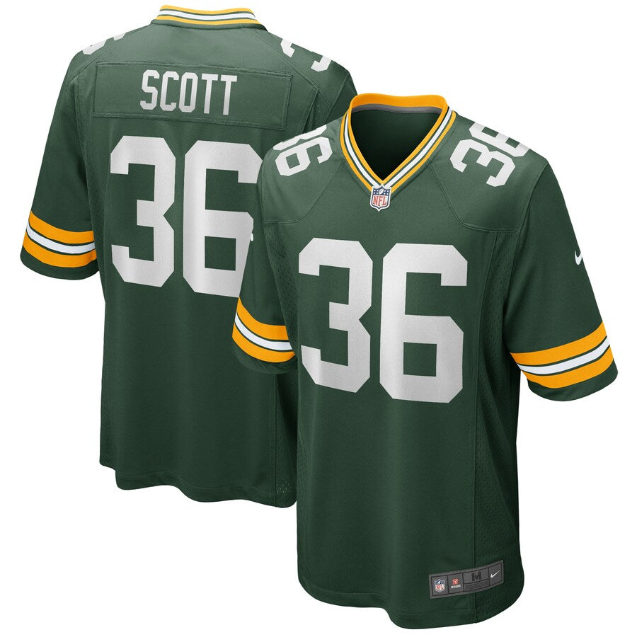 Green Bay Packers Vernon Scott Game Green Football Jersey product image