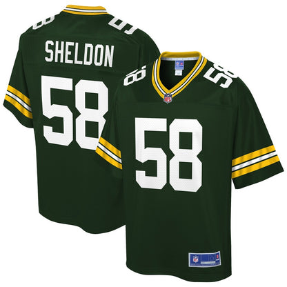Green Bay Packers Brady Sheldon Pro Line Green Football Jersey product image