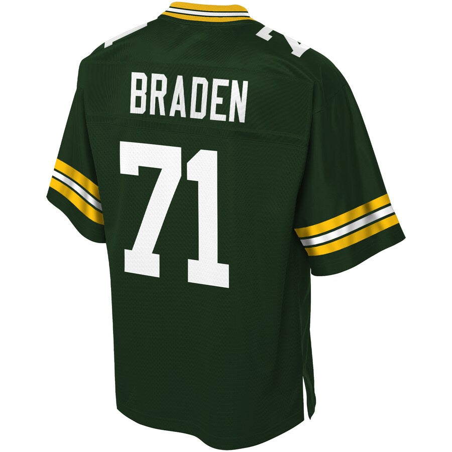 Green Bay Packers Ben Braden Pro Line Big & Tall Green Football Jersey product image