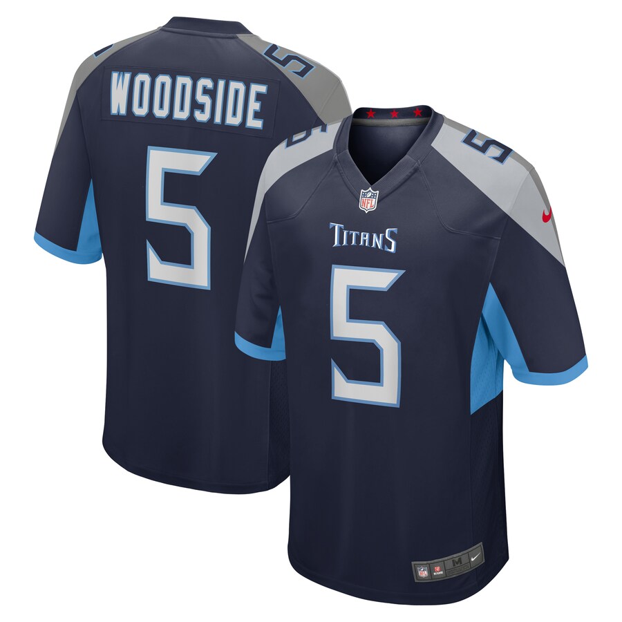 Tennessee Titans Logan Woodside Game Navy Football Jersey product image