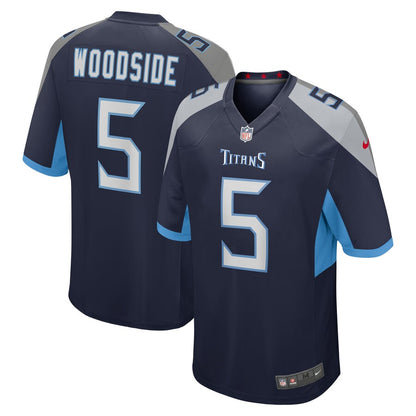 Tennessee Titans Logan Woodside Game Navy Football Jersey product image