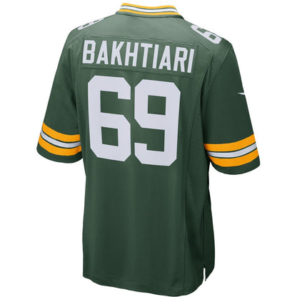 Green Bay Packers David Bakhtiari Game Green Football Jersey product image