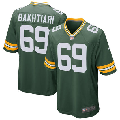 Green Bay Packers David Bakhtiari Game Green Football Jersey product image