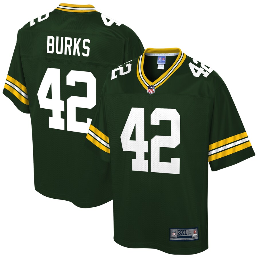 Green Bay Packers Oren Burks Pro Line Big & Tall Green Football Jersey product image
