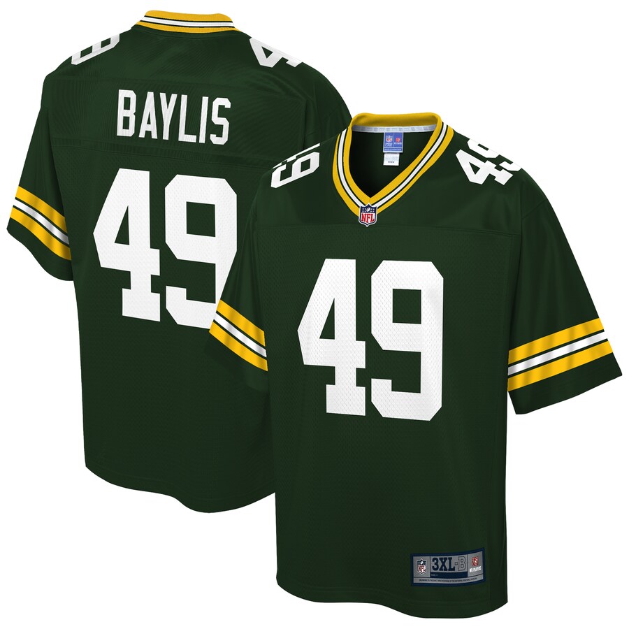 Green Bay Packers Evan Baylis Pro Line Big & Tall Green Football Jersey product image