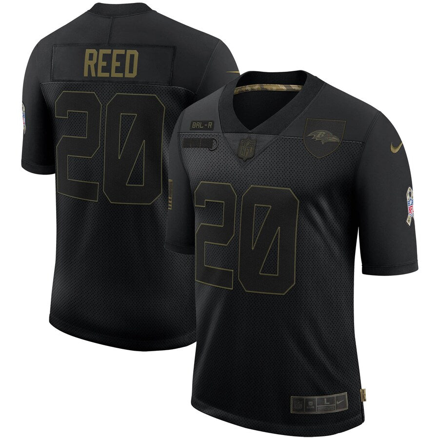 Baltimore Ravens Ed Reed Limited Salute To Service Black Football Jersey product image