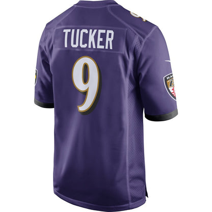 Baltimore Ravens Justin Tucker Game Purple Football Jersey product image