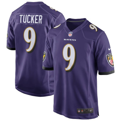 Baltimore Ravens Justin Tucker Game Purple Football Jersey product image