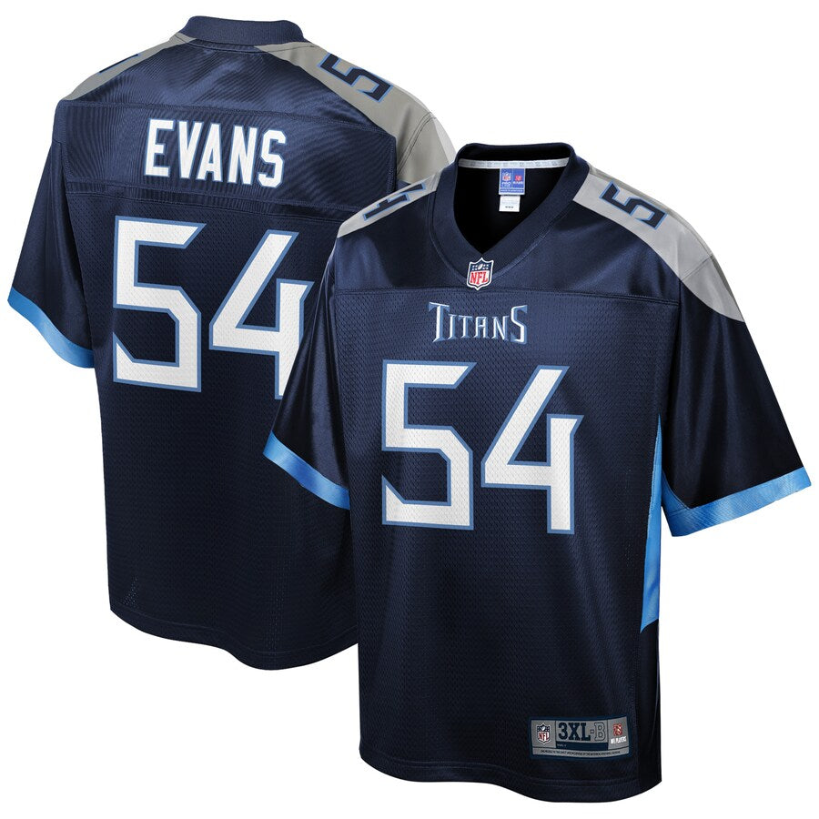Tennessee Titans Rashaan Evans Pro Line Big & Tall Team Color Navy Football Jersey product image