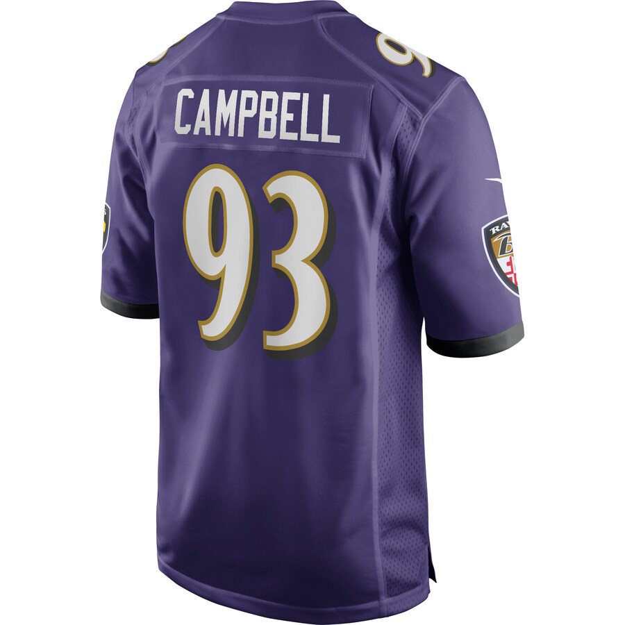 Baltimore Ravens Calais Campbell Game Purple Football Jersey product image
