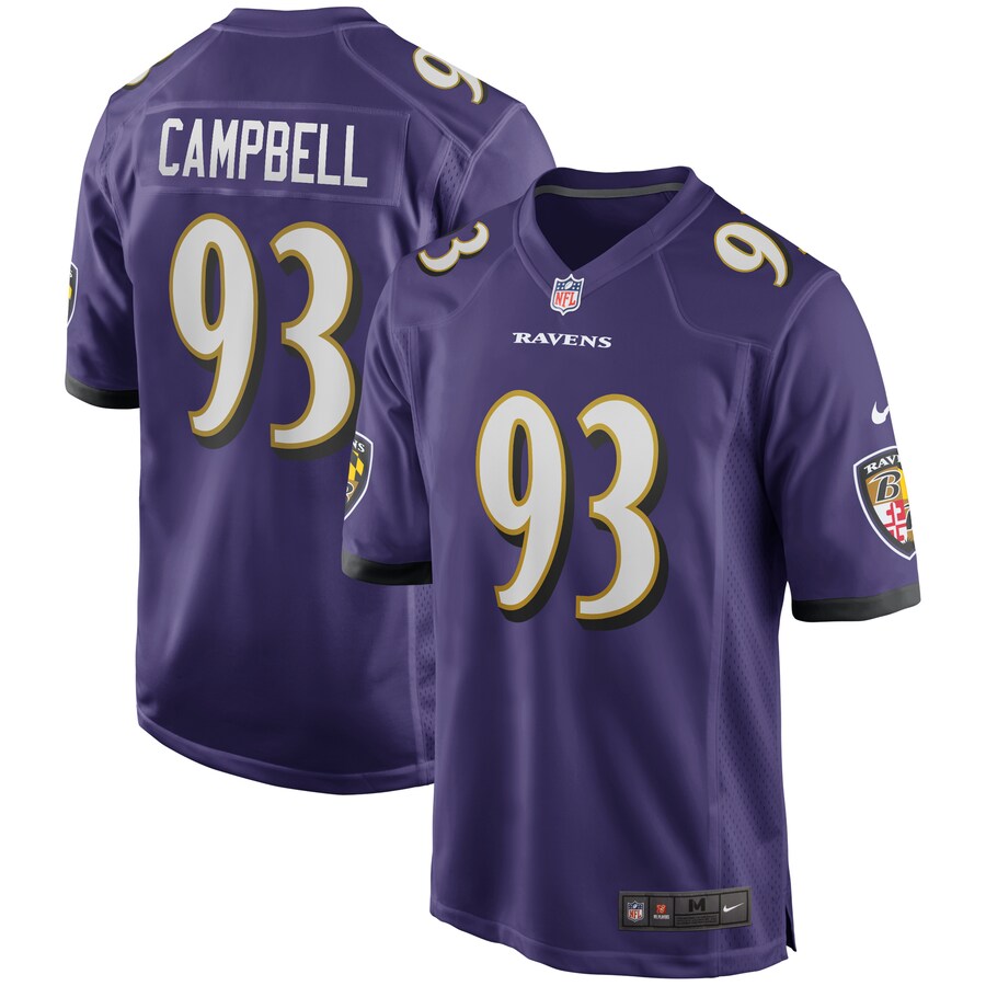 Baltimore Ravens Calais Campbell Game Purple Football Jersey product image