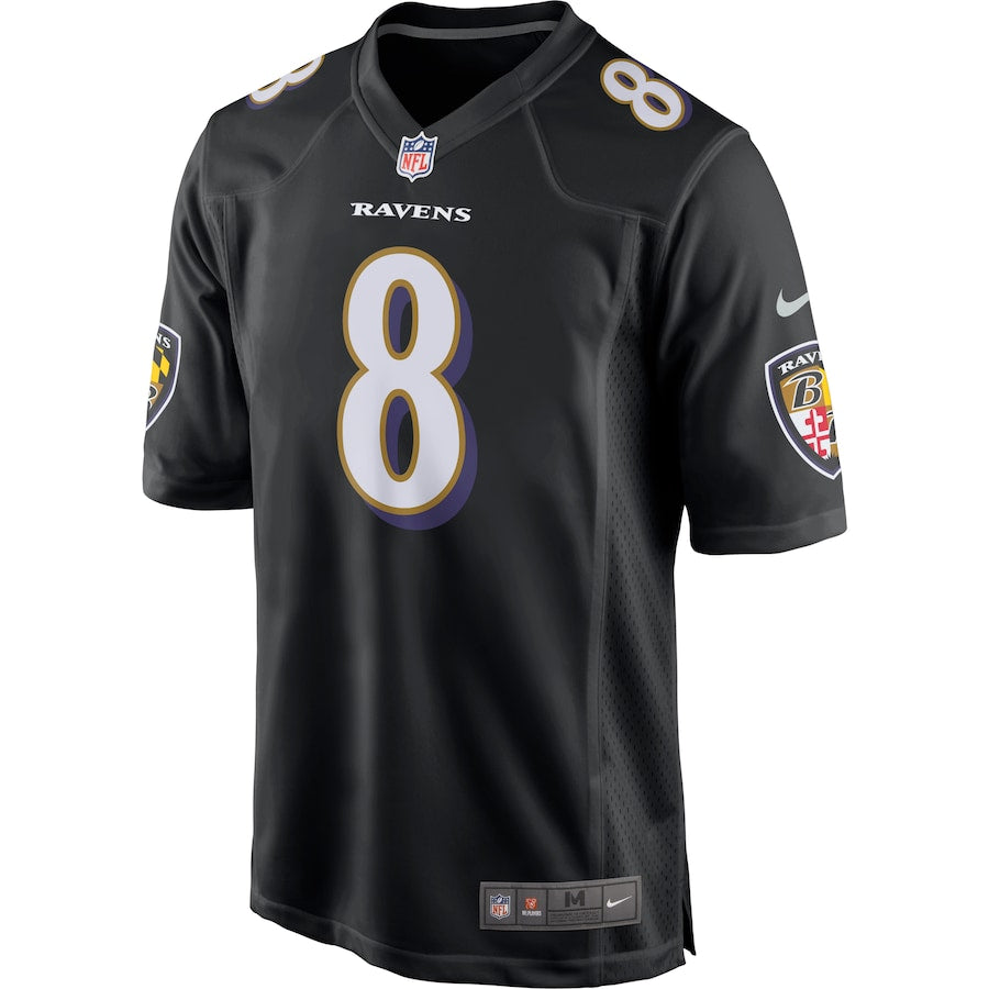 Baltimore Ravens Lamar Jackson Game Black Football Jersey product image