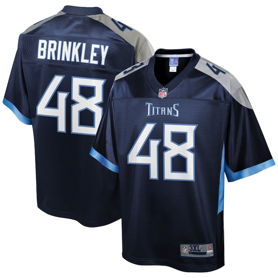 Tennessee Titans Beau Brinkley Pro Line Big & Tall Team Color Navy Football Jersey product image
