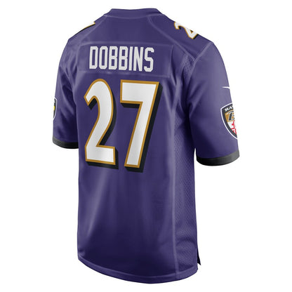 Baltimore Ravens J.k. Dobbins Game Purple Football Jersey product image