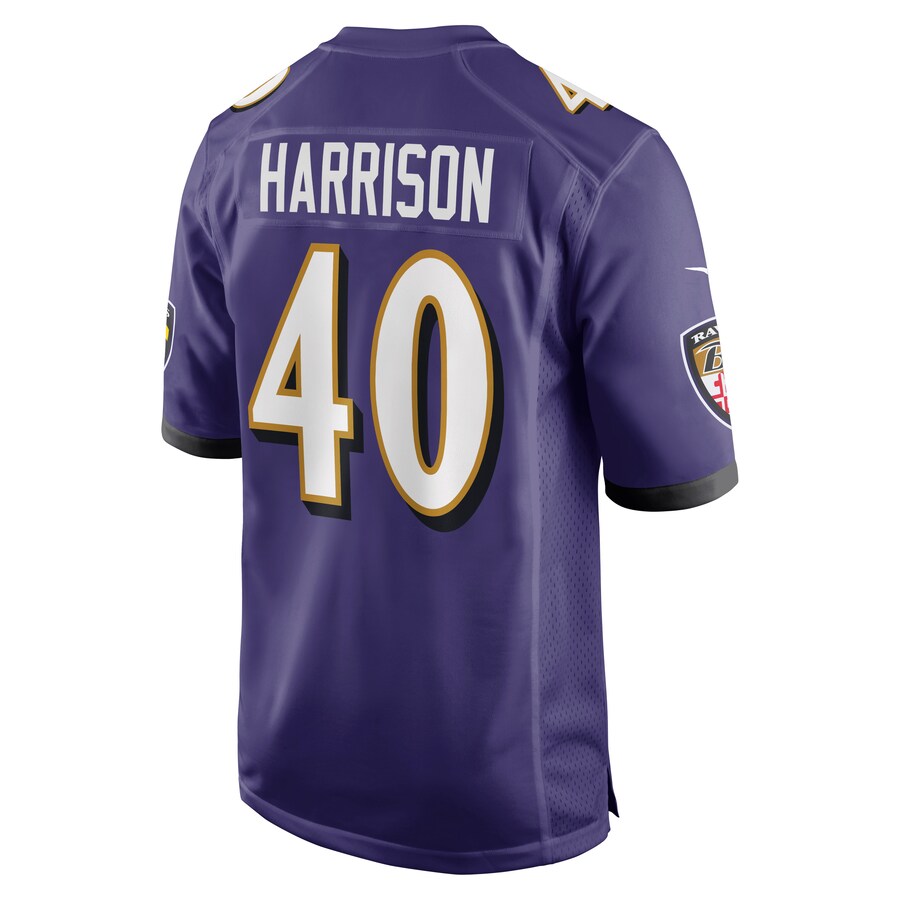 Baltimore Ravens Malik Harrison Game Purple Football Jersey product image