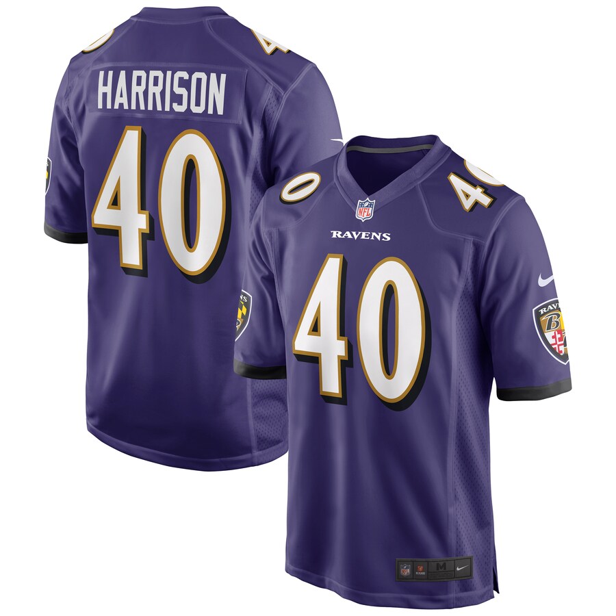 Baltimore Ravens Malik Harrison Game Purple Football Jersey product image