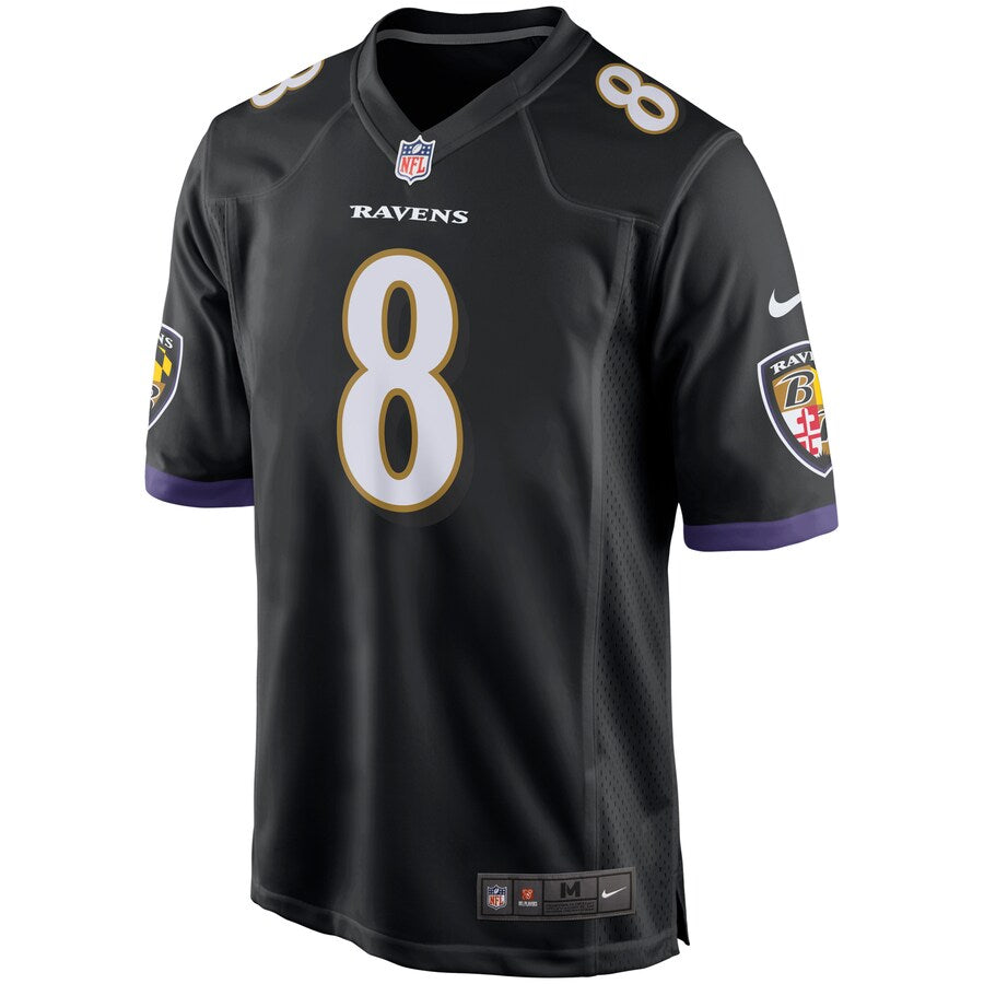 Baltimore Ravens Lamar Jackson Game Black Football Jersey product image