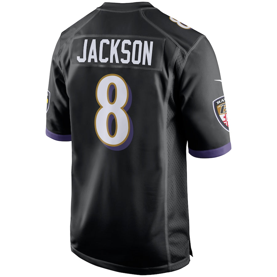 Baltimore Ravens Lamar Jackson Game Black Football Jersey product image