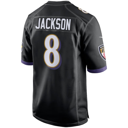 Baltimore Ravens Lamar Jackson Game Black Football Jersey product image