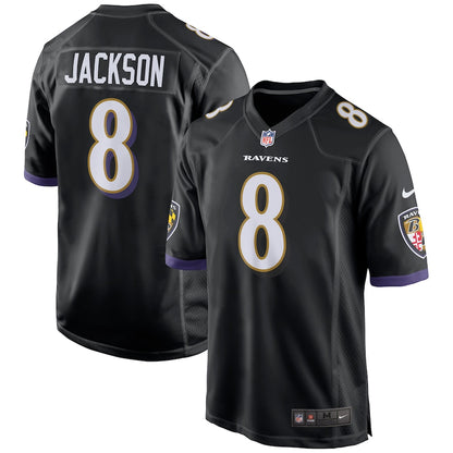 Baltimore Ravens Lamar Jackson Game Black Football Jersey product image