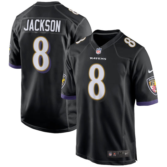 Baltimore Ravens Lamar Jackson Game Black Football Jersey product image