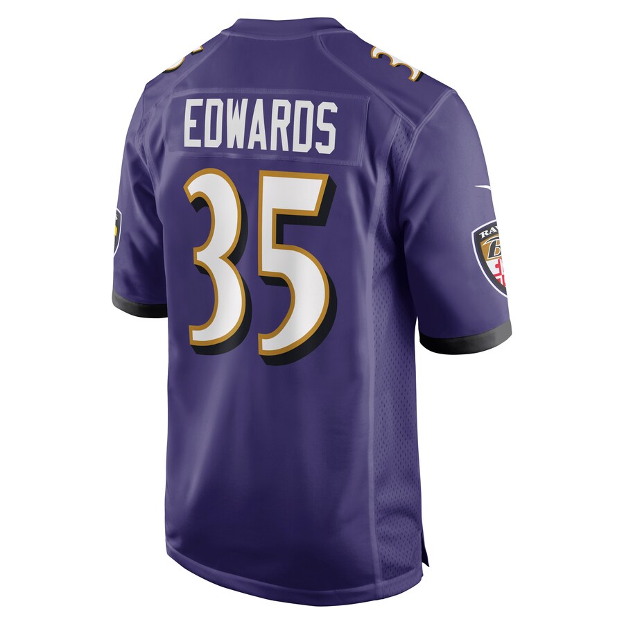 Baltimore Ravens Gus Edwards Game Purple Football Jersey product image