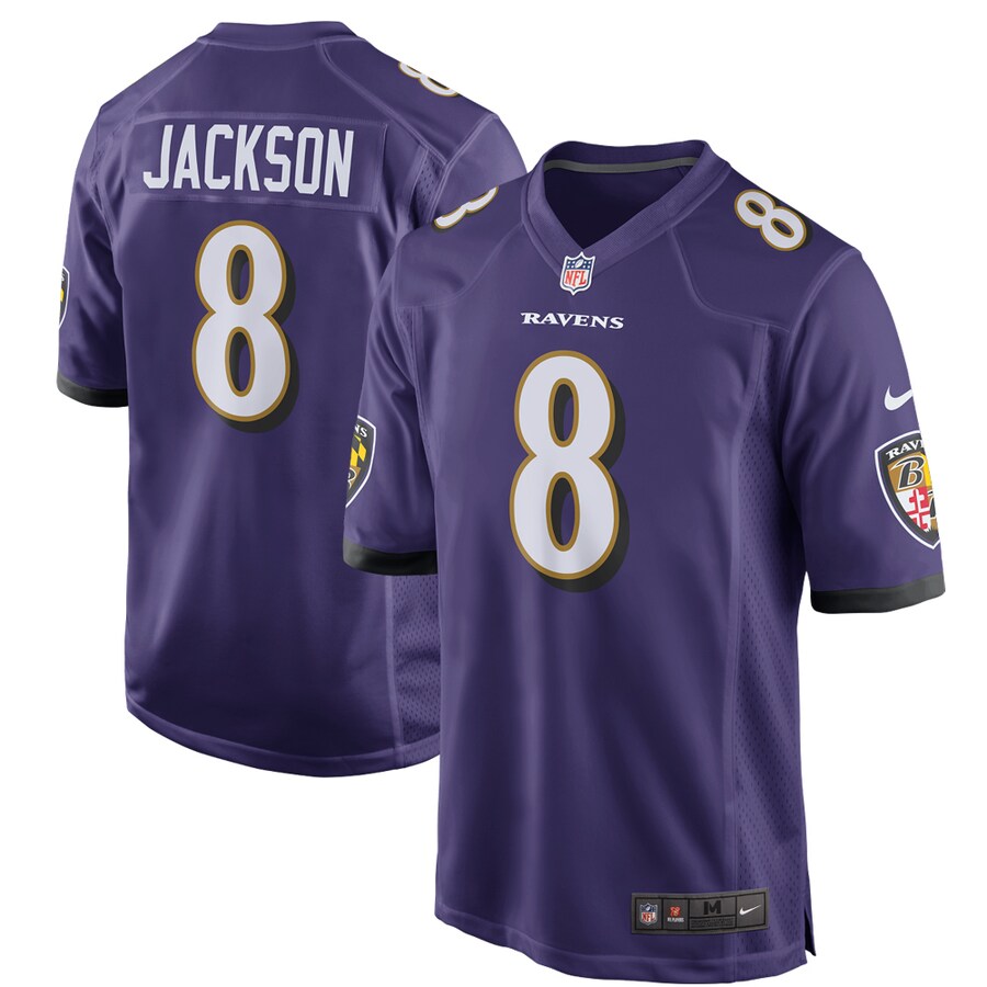 Baltimore Ravens Lamar Jackson Game Purple Football Jersey product image