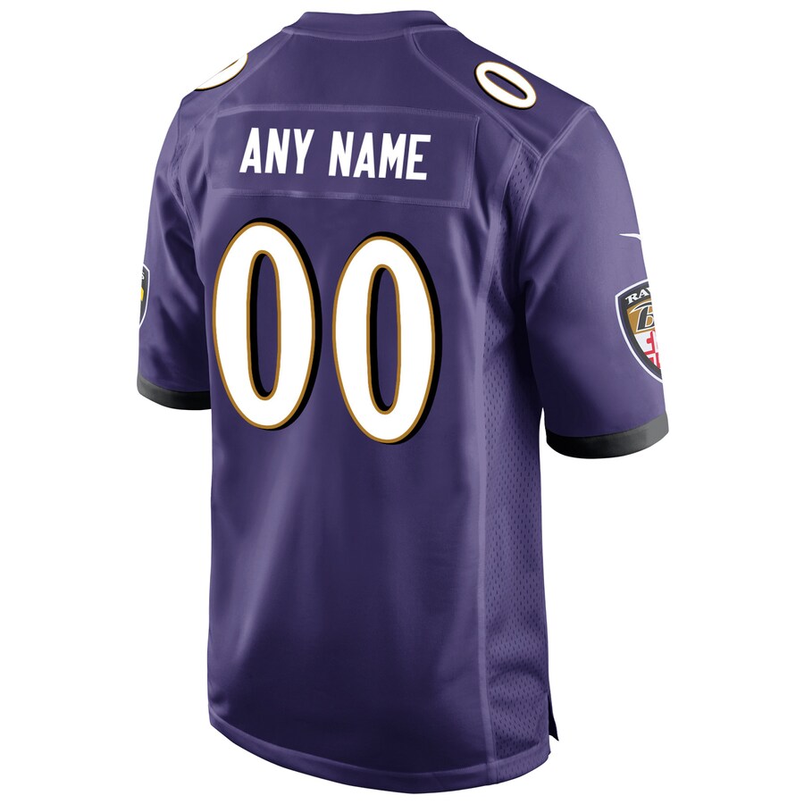 Baltimore Ravens Purple Customized Game Purple Football Jersey product image