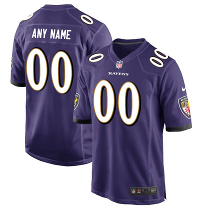 Baltimore Ravens Purple Customized Game Purple Football Jersey product image