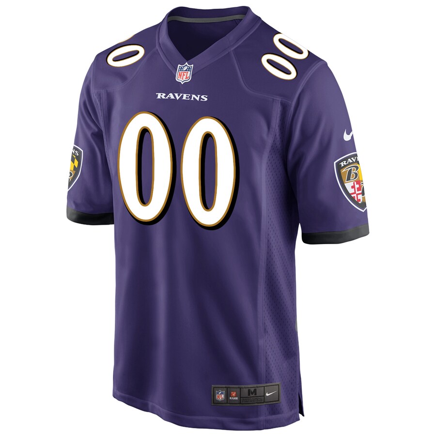 Baltimore Ravens Purple Customized Game Purple Football Jersey product image