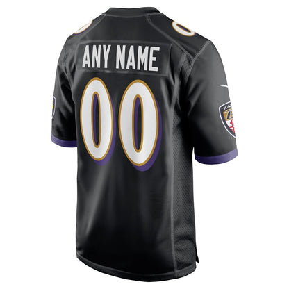 Baltimore Ravens Custom Alternate Game Black Football Jersey product image