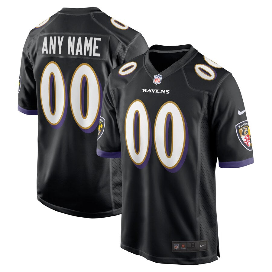 Baltimore Ravens Custom Alternate Game Black Football Jersey product image