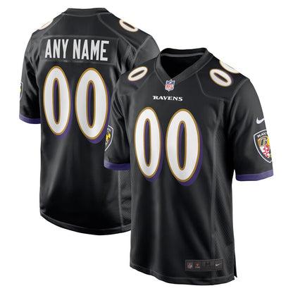 Baltimore Ravens Custom Alternate Game Black Football Jersey product image