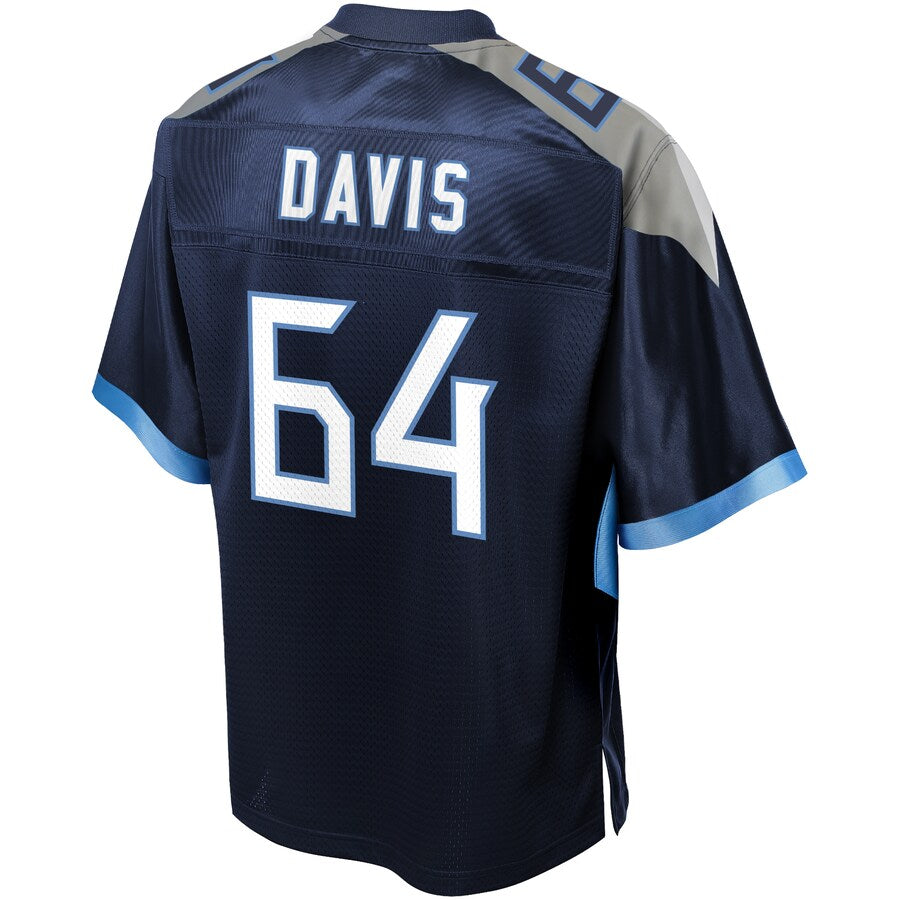 Tennessee Titans Nate Davis Pro Line Big & Tall Navy Football Jersey product image