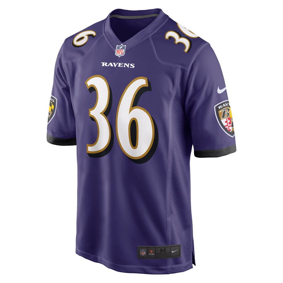 Baltimore Ravens Chuck Clark Game Purple Football Jersey product image