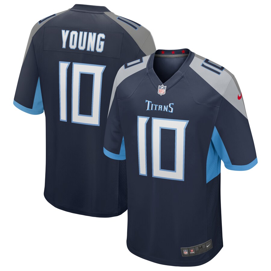 Tennessee Titans Vince Young Game Navy Football Jersey product image