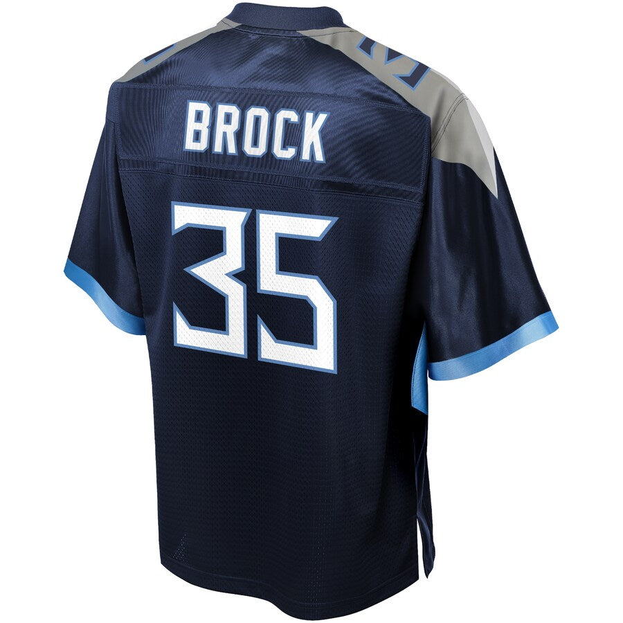 Tennessee Titans Tramaine Brock Pro Line Big & Tall Navy Football Jersey product image