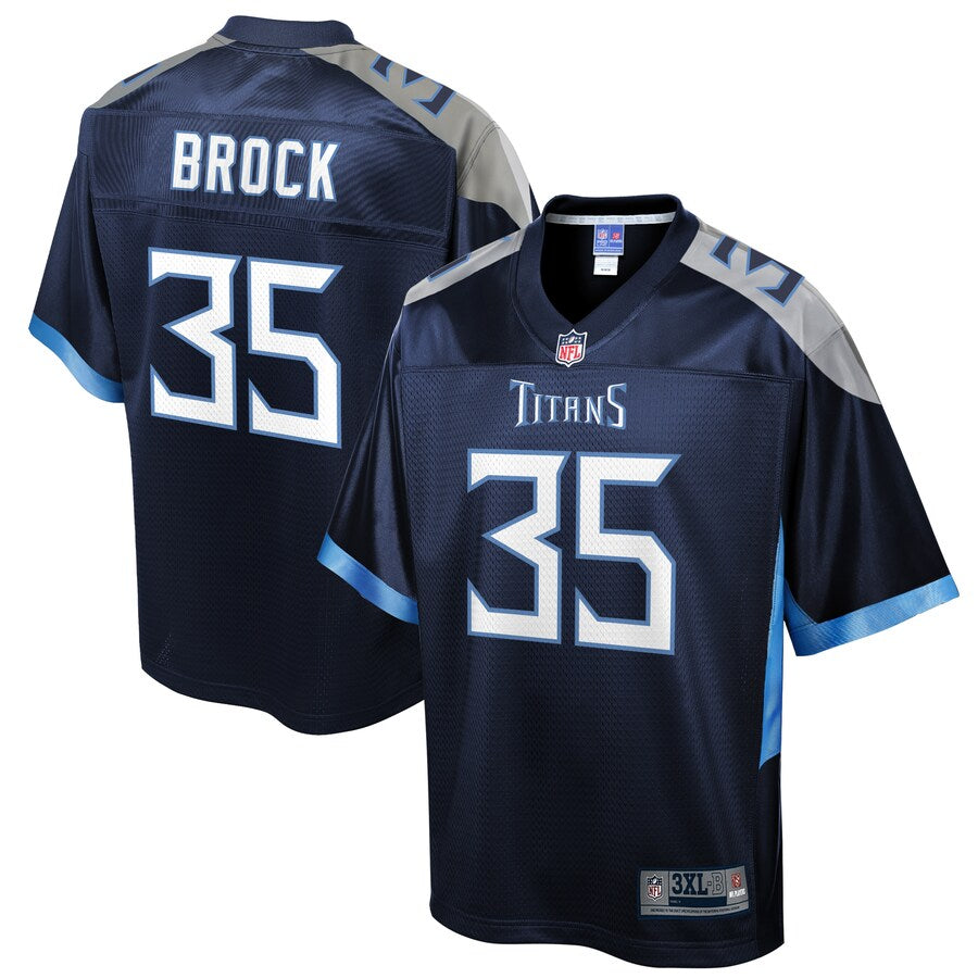 Tennessee Titans Tramaine Brock Pro Line Big & Tall Navy Football Jersey product image