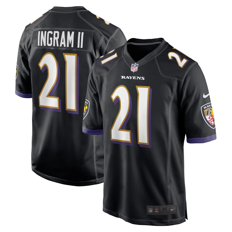 Baltimore Ravens Mark Ingram Game Black Football Jersey product image