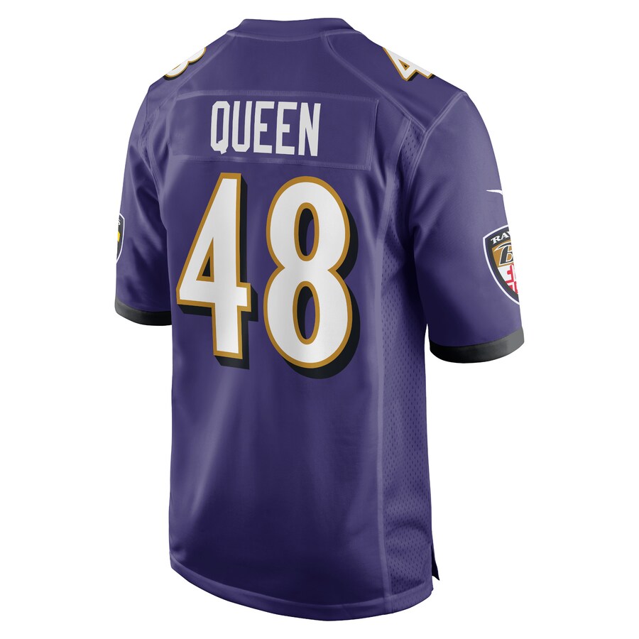 Baltimore Ravens Patrick Queen Game Purple Football Jersey product image