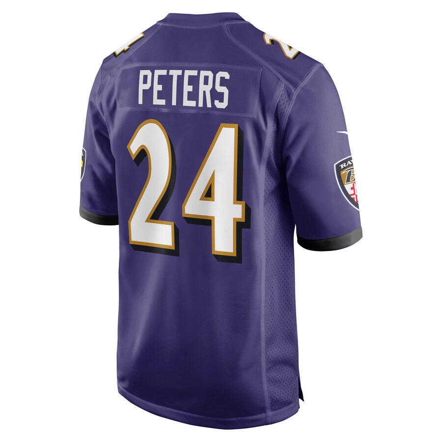 Baltimore Ravens Marcus Peters Game Purple Football Jersey product image