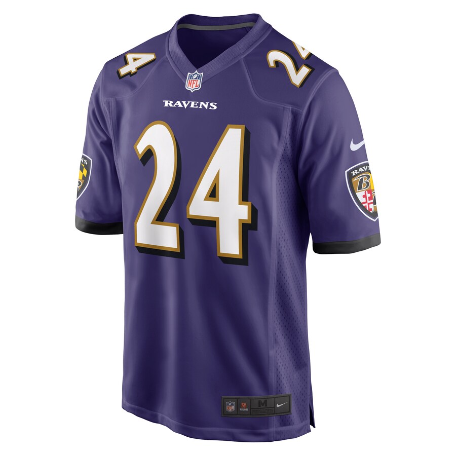 Baltimore Ravens Marcus Peters Game Purple Football Jersey product image