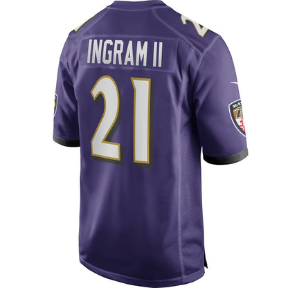 Baltimore Ravens Mark Ingram Team Game Purple Football Jersey product image